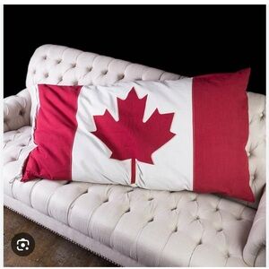 Timothy Oulton Canadian Flag Pillow Cushion